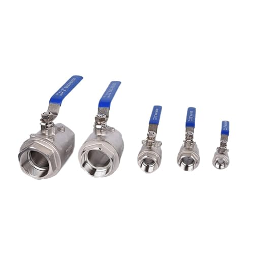 1/2" 3/4" 1" 1-1/4" 1-1/2" 2" Edelstahl-BSP-Gewinde-Kugelhahn Zweiteiliger Kugelhahn(3/8",SS201) von QZROPXOH