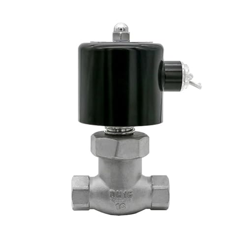 1/2 "normalerweise geschlossenes Dampfmagnetventil DN15 24 V 12 220 110 Edelstahl-Magnetventile(24VDC) von QZROPXOH