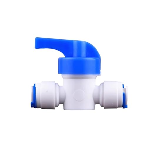 1/4 "3/8" Inline-Rohrhahn Absperrkugelhahn Schnellspann-Anschluss Aquarium RO Wasserfilter Umkehrosmoseanlage(1/4") von QZROPXOH
