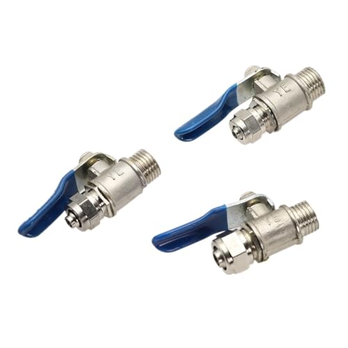 1 stücke Kugelhahn Kupfer 1/4 "3/8" 12 "Außengewinde auf 6/8/10mm Rohr Quick Connect RO Umkehrosmose(10mm,1/2") von QZROPXOH