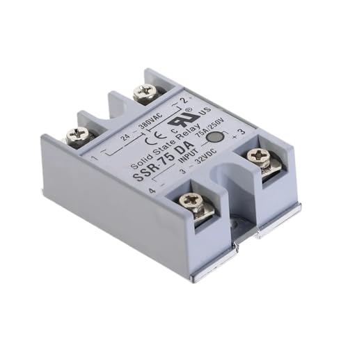 1 stücke SSR-75DA 75A Halbleiterrelaismodul 3-32 V DC Eingang 24-380VAC von QZROPXOH