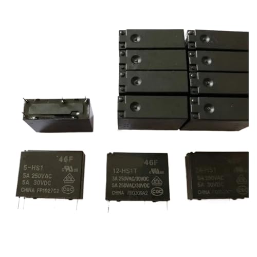 10PCS 5A 4Pin HF46F-5-HS1 HF46F-12-HS1 HF46F-24-HS1 Power Relais EIN Schließer 5 12 24 VDC 5A 250VAC(HF46F-12-HS1) von QZROPXOH