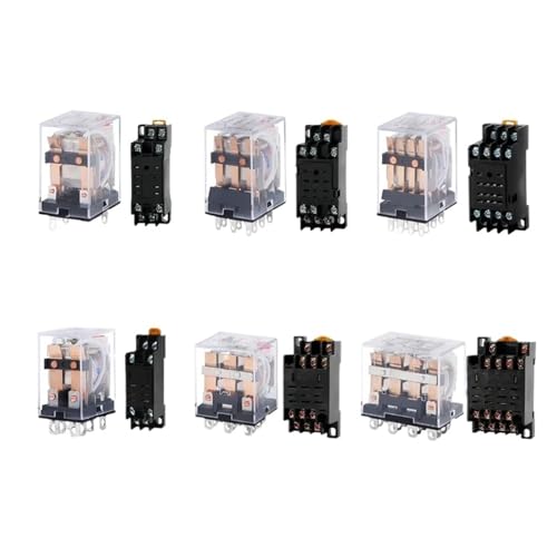 2 STÜCKE High Power Micro Zwischen Elektromagnetische Relais Mit Sockel Basis AC 220 V DC 12 V 24 V HH52P HH53P HH54P HH62P HH63P HH64P(DC 12V,HH52P 8Pin) von QZROPXOH