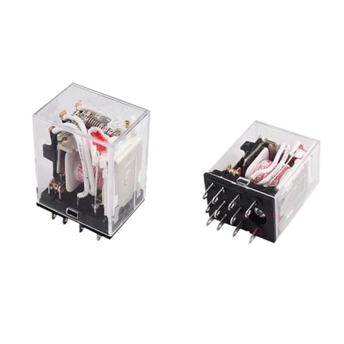 2 STÜCKE Miniaturspule Generalel elektromagnetischer Zwischenrelaisschalter HH52P 53P 54P 62P 63P 63P LED 12/24VDC 110/220VAC(DC 24V,HH54P) von QZROPXOH