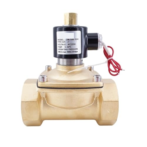 2-Wege-0,1-1 MPa G1 1/2" 2W400-40K / G2" 2W500-50K NBR-Dichtung Normalerweise geöffnetes Messing-Wasser-Luft-Magnetventil(DN32,AC220V) von QZROPXOH