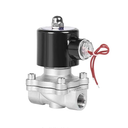3/8 ''normalerweise geschlossenes Magnetventil aus Edelstahl 24 V 12 220 110 Wasser-/Gas-Magnetventile(NPT_220VAC_VITON-SEAL) von QZROPXOH