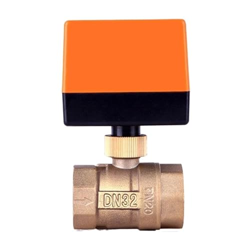 3-Draht-2-Wege-Steuerung Messing 1/2" 3/4" Elektrischer Kugelhahn Gewinde Stabiler motorisierter(1",12VDC) von QZROPXOH