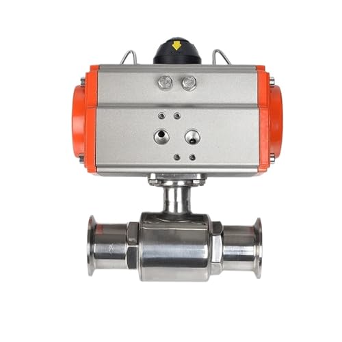 304 Edelstahl 45mm Pneumatische Sanitär Ball Ventil Tri Clamp Ferrule Typ Doppel Wirkenden Zylinder 304 Edelstahl 45mm Pneumatische Sanitär Ball Ventil Tri Clamp Ferrule Typ Doppel Wirkenden Zylinder von QZROPXOH