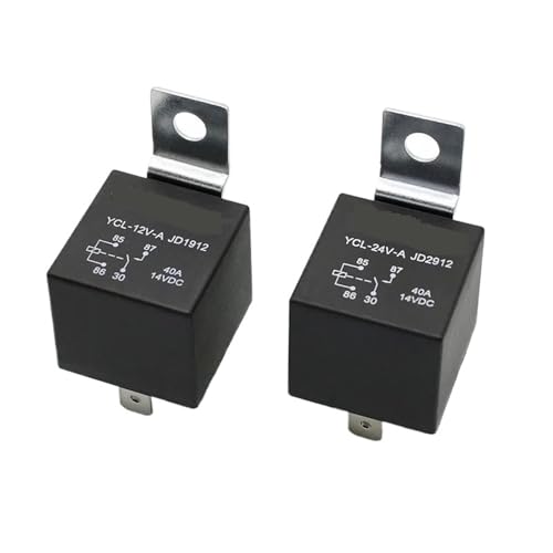 4 5 Pin 40A Wasserdichtes Autorelais Lange Lebensdauer Kfz-Relais Schließer DC 12V/24V Relais for Scheinwerfer-Klimaanlage(L) von QZROPXOH