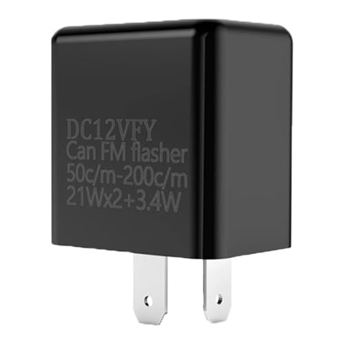 DV 12V Frequenzrelais Einstellbarer Blinker High Power Fix Motorradblinker Mehrfachschutz LED-Blinker(Black-1) von QZROPXOH