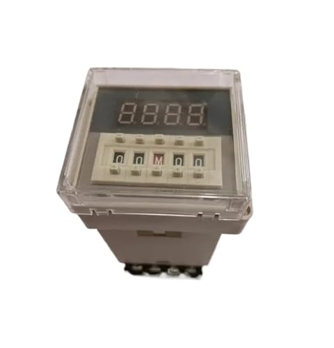 Digitalanzeige Zeitrelais DH48S DH48S-S 0,1 S-99 H DH48S-1Z 0,01 S-99H99M DH48S-2Z 0,01 S-99H99M elektrischer Verzögerungstimer 8P mit Basis(DH48S-S,DC12V) von QZROPXOH