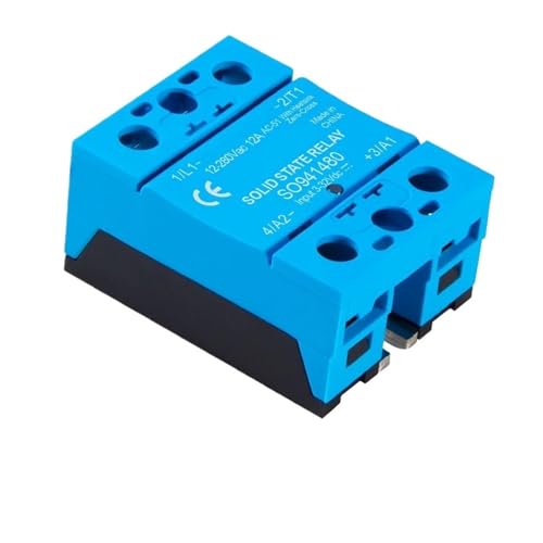 ENMG Einphasiges Halbleiterrelais (SSR) | 12/24 VDC bis 220 VAC | Berührungsloses Schaltgerät | Modell SO9496 Optokoppler-Isolation(DC to AC 75A) von QZROPXOH