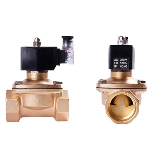 Hochtemperatur-1,5-Zoll-Gas-LPG-Magnetventil DN40 12 V, normalerweise geschlossen, 2 Positionen, Magnet angeschlossen(BSP_120VAC) von QZROPXOH