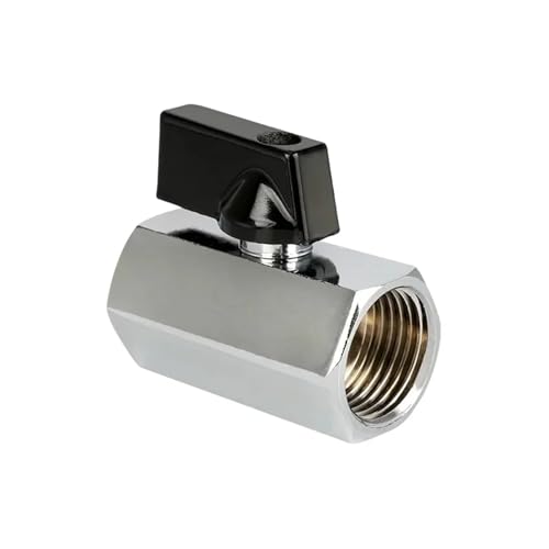 Messing Mini-Kugelhahn Luftkompressor Wasser Gas Öl Absperrventil 1/8" 1/4" 3/8" 1/2" BSP Gewinde männlich zu weiblich(MINIFemale to Female,1/8") von QZROPXOH