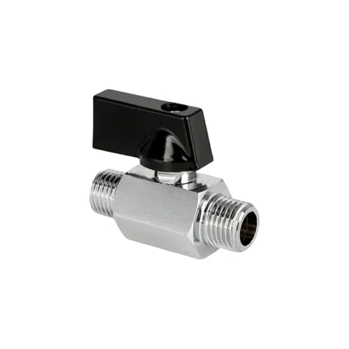 Messing Mini-Kugelhahn Luftkompressor Wasser Gas Öl Absperrventil 1/8" 1/4" 3/8" 1/2" BSP Gewinde männlich zu weiblich(Male To Female NW,1/8") von QZROPXOH