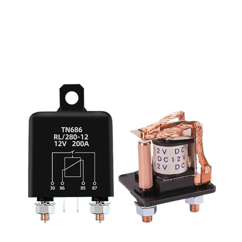 Relais Startrelais 200A 100A 12V/24V Power Automotive Starkstrom Startrelais Autorelais(200A,24V) von QZROPXOH