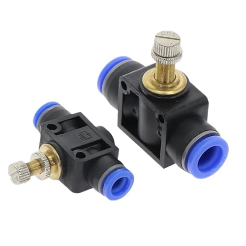 SA" Pneumatische Armaturen 4 mm bis 12 Außendurchmesser Schlauchrohr Gasfluss Einstellventil Anschlussstück Luftgeschwindigkeitsregler(SA-10mm) von QZROPXOH
