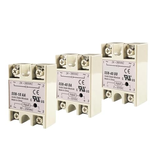 SSR-25DA SSR-40DA SSR-60DA SSR-25AA 40AA 40DD Halbleiterrelais SSR 10A 25A 40A 60A Modulrelais for PID-Temperaturregelung(DD,SSR-40A) von QZROPXOH