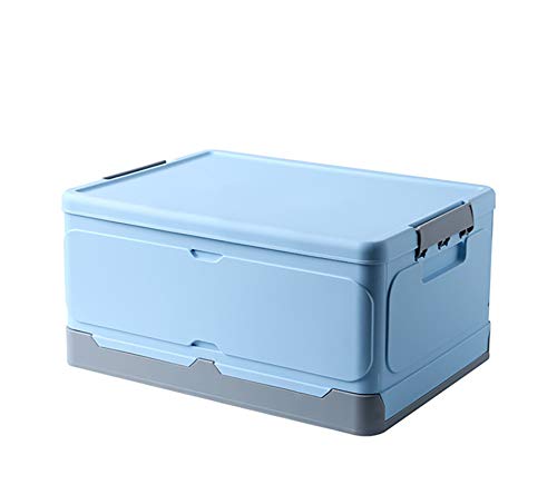 Faltbare Aufbewahrungsbox aus umweltfreundlichem Kunststoff, Aufbewahrungsbox fürs Auto, multifunktionale Aufbewahrungsbox (blau, groß) von QZWGZ