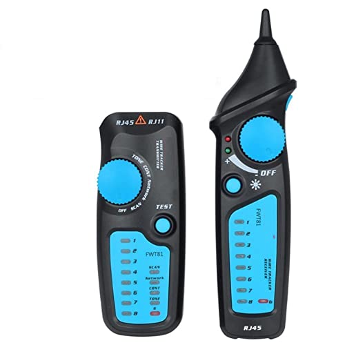 QZXCVH Fasertester, FWT81. Kabel-Tracker. RJ45 RJ11. Telefonkabel-Netzwerk. LAN-Fernseher Electric Line Finder Tester (Pack von 7) von QZXCVH