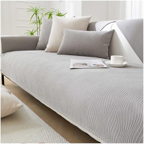 QZYGWCS Couch Überzug Weicher Chenille Vollton: Universelle rutschfeste Sofabezug Hund Katze Sofaschoner Antifouling für 1 2 3 4 Sitzer L Form U Form Sektionssofa Ecksofa von QZYGWCS