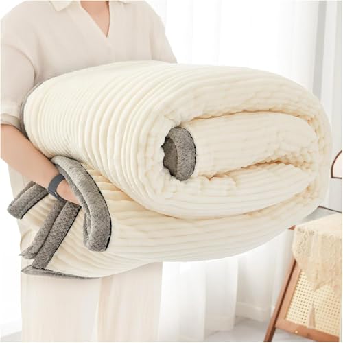 Überwurfdecke Super Weich GemüTlich Warm FlauSchig Flauschig Kaninchenfell Decke für Bett Sofa Solide Wendbar Lange und Flauschige Haardecke Geeignet für Herbst und Winter (Weiß, 150 x 200 cm) von QZYGWCS