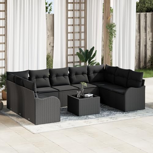 QZZCED 10-teiliges Garten-Sofa-Set mit Kissen Beige Poly Rattan Gartenmöbel Set Balkon Sofa Set für Gärten QZZCED 10-teiliges Garten-Sofa-Set mit Kissen Beige Poly Rattan Gartenmöbel Set Balkon Sofa Set für Gärten von QZZCED