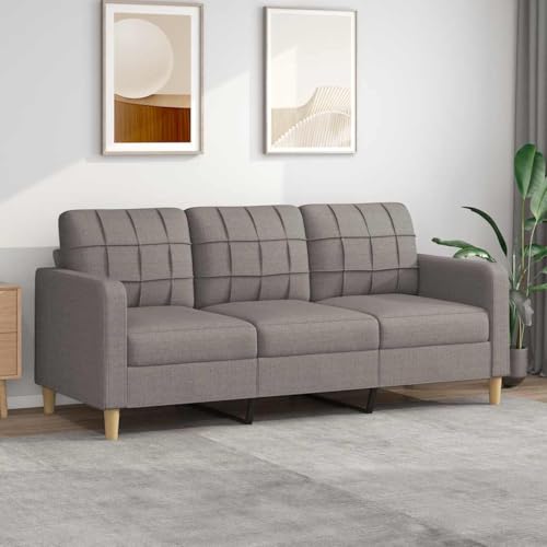QZZCED 3-Sitzer-Sofa Taupe Bürosofas Multifunktionales Sofa für zweites Schlafzimmer 180 cm Stoff QZZCED 3-Sitzer-Sofa Taupe Bürosofas Multifunktionales Sofa für zweites Schlafzimmer 180 cm Stoff von QZZCED