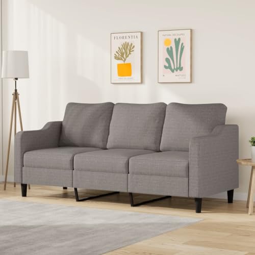 QZZCED 3-Sitzer-Sofa Taupe Schlafzimmersofas Multifunktionales Sofa für Schlafzimmer 180 cm Stoff von QZZCED