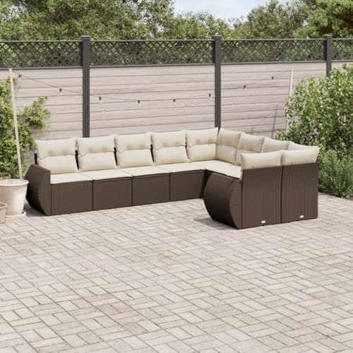 QZZCED 9-TLG. Garten-Sofagarnitur mit Kissen Braun Poly Rattan Gartenmöbel Terrassenmöbel für Gärten QZZCED 9-TLG. Garten-Sofagarnitur mit Kissen Braun Poly Rattan Gartenmöbel Terrassenmöbel für Gärten von QZZCED