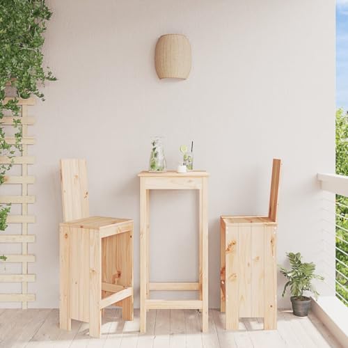 QZZCED Barhocker 2 STK. Gartenbestuhlung Balkonstühle für Rasenflächen 40x42x120 cm Massivholz Kiefer QZZCED Barhocker 2 STK. Gartenbestuhlung Balkonstühle für Rasenflächen 40x42x120 cm Massivholz Kiefer von QZZCED