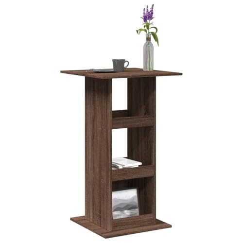 QZZCED Bartisch mit Ablagen Braun Eiche Speisetisch Esszimmer Tisch für Küche 60x60x102 cm Holzwerkstoff QZZCED Bartisch mit Ablagen Braun Eiche Speisetisch Esszimmer Tisch für Küche 60x60x102 cm Holzwerkstoff von QZZCED