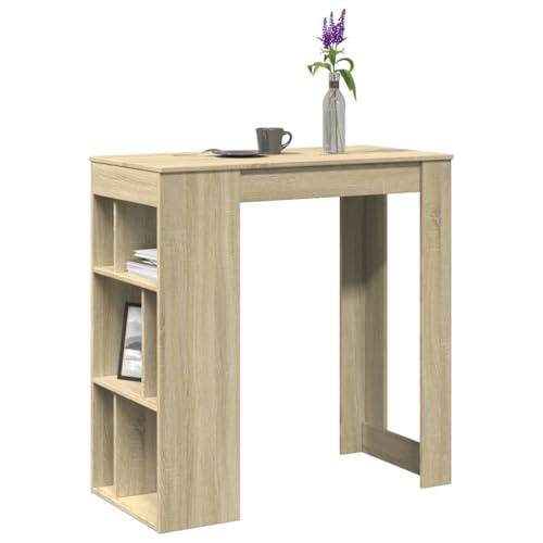 QZZCED Bartisch mit Regal Sonoma-Eiche Esszimmermöbel Küchen Esstisch für Küche 102x50x103,5 cm Holzwerkstoff QZZCED Bartisch mit Regal Sonoma-Eiche Esszimmermöbel Küchen Esstisch für Küche 102x50x103,5 cm Holzwerkstoff von QZZCED