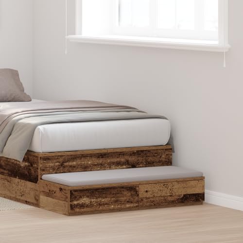 QZZCED Bett-Schubladen Altes Holz Nachttischkommoden Nachtschränke für Schlafzimmer 100x36,5x16,5 cm Ingenieurholz QZZCED Bett-Schubladen Altes Holz Nachttischkommoden Nachtschränke für Schlafzimmer 100x36,5x16,5 cm Ingenieurholz von QZZCED