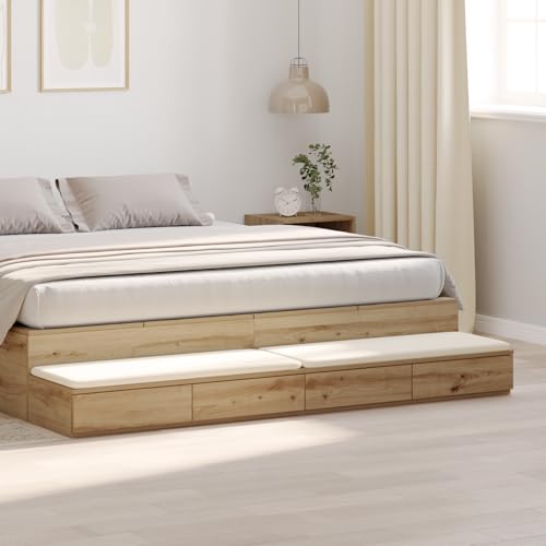 QZZCED Bett-Schubladen Artisan Eiche Nachtkommoden Nachttische für das Schlafzimmer für Büros 180x36,5x16,5 cm Holzwerkstoff QZZCED Bett-Schubladen Artisan Eiche Nachtkommoden Nachttische für das Schlafzimmer für Büros 180x36,5x16,5 cm Holzwerkstoff von QZZCED