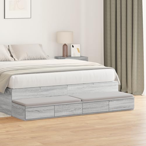 QZZCED Bett-Schubladen Grau Sonoma Nachtschränke Nachttische für Wohnräume 150x36,5x16,5 cm Holz-Optik QZZCED Bett-Schubladen Grau Sonoma Nachtschränke Nachttische für Wohnräume 150x36,5x16,5 cm Holz-Optik von QZZCED