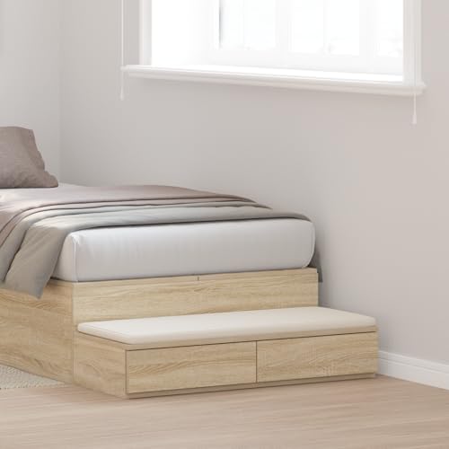 QZZCED Bett-Schubladen Sonoma Eiche Nachttische für das Schlafzimmer Nachtmöbel für Wohnräume 100x36,5x16,5 cm Holzwerkstoff QZZCED Bett-Schubladen Sonoma Eiche Nachttische für das Schlafzimmer Nachtmöbel für Wohnräume 100x36,5x16,5 cm Holzwerkstoff von QZZCED