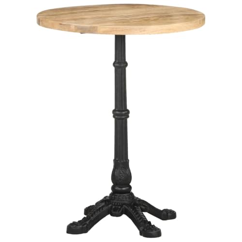 QZZCED Bistrotisch Ø60x76 cm Raues Mangoholz Speisetisch Familientisch für Wohnzimmer QZZCED Bistrotisch Ø60x76 cm Raues Mangoholz Speisetisch Familientisch für Wohnzimmer von QZZCED