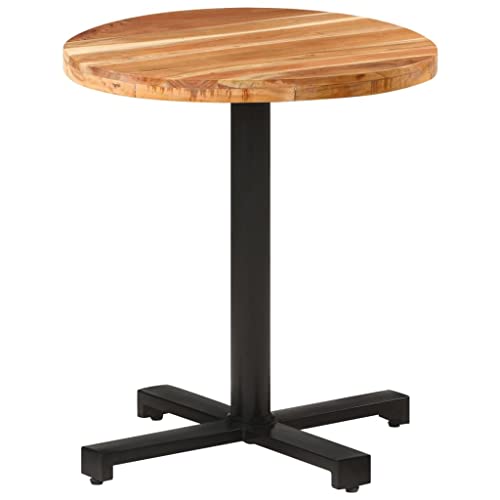 QZZCED Bistrotisch Rund Ø70x75 cm Akazie Massivholz Familien Esstisch Mahlzeittisch für Küche QZZCED Bistrotisch Rund Ø70x75 cm Akazie Massivholz Familien Esstisch Mahlzeittisch für Küche von QZZCED