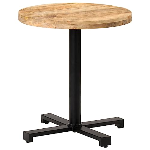 QZZCED Bistrotisch Rund Ø70x75 cm Raues Mangoholz Vielseitiger Esstisch Speisetisch für Küche QZZCED Bistrotisch Rund Ø70x75 cm Raues Mangoholz Vielseitiger Esstisch Speisetisch für Küche von QZZCED