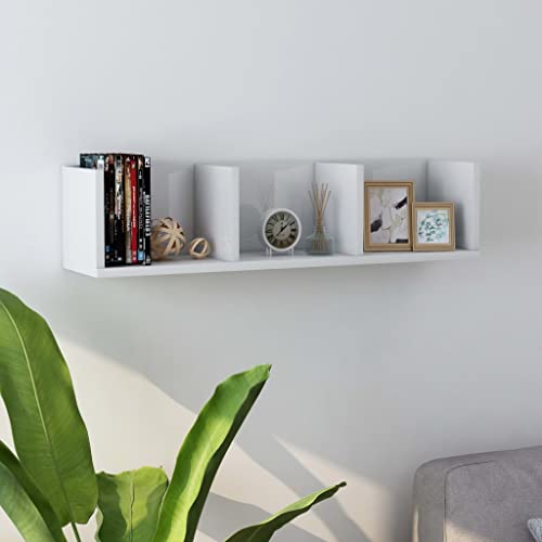QZZCED CD-Wandregal Hochglanz-Weiß Bücherregal Wandboard für Küche Büro 75x18x18 cm Holzwerkstoff QZZCED CD-Wandregal Hochglanz-Weiß Bücherregal Wandboard für Küche Büro 75x18x18 cm Holzwerkstoff von QZZCED