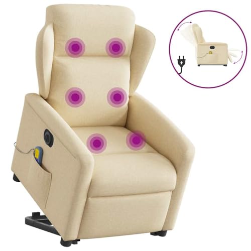 QZZCED Elektrischer Massagesessel mit Aufstehhilfe Creme Stoff Bürostuhl Wartezimmersessel für Küche Hotel QZZCED Elektrischer Massagesessel mit Aufstehhilfe Creme Stoff Bürostuhl Wartezimmersessel für Küche Hotel von QZZCED