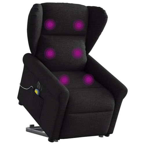 QZZCED Elektrischer Massagesessel mit Aufstehhilfe Schwarz Stoff Stuhl Bürostuhl für Hotel Schlafzimmer QZZCED Elektrischer Massagesessel mit Aufstehhilfe Schwarz Stoff Stuhl Bürostuhl für Hotel Schlafzimmer von QZZCED