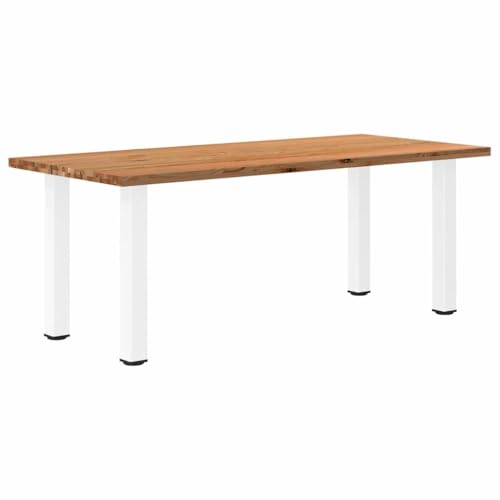 QZZCED Esstisch Hellbraun Küchen Esstisch Esszimmer Tisch für Küche 200x90x74 cm Massivholz Eiche Rechteckig von QZZCED