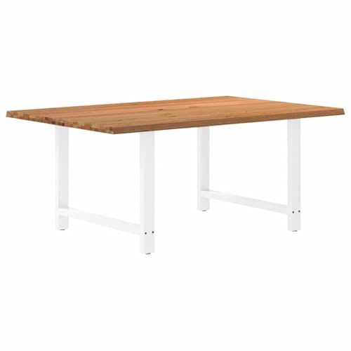 QZZCED Esstisch Hellbraun Mahlzeittisch Küchentisch für Wohnzimmer 180x120x74 cm Massivholz Eiche Rechteckig von QZZCED