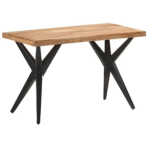 QZZCED Esstisch Vielseitiger Esstisch Familientisch für Wohnzimmer 120x60x76 cm Massivholz Akazie von QZZCED