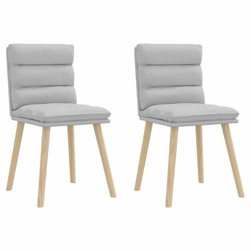 QZZCED Esszimmerstühle 2 STK. Wolkengrau Stoff Multifunktionaler Esszimmerstuhl Küchenstühle für Schlafzimmer von QZZCED