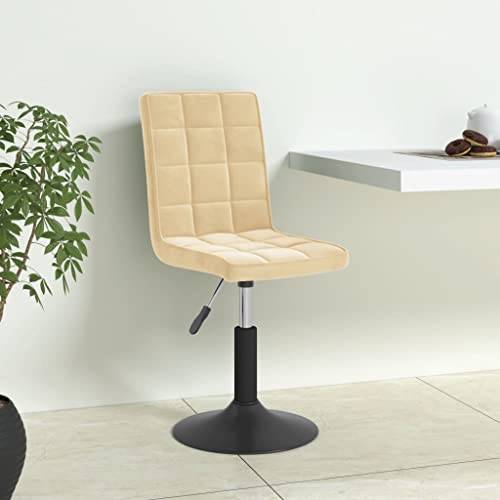 QZZCED Esszimmerstühle 4 STK. Drehbar Creme Samt Küchenstühle Multifunktionaler Esszimmerstuhl für Schlafzimmer QZZCED Esszimmerstühle 4 STK. Drehbar Creme Samt Küchenstühle Multifunktionaler Esszimmerstuhl für Schlafzimmer von QZZCED
