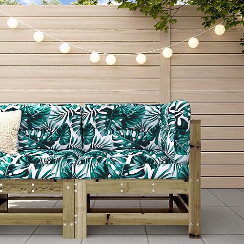 QZZCED Garten-Ecksofa Imprägniertes Kiefernholz Outdoor Couch Balkon Lounge für Terrassen von QZZCED