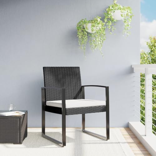QZZCED Garten-Esszimmerstühle 2 STK. Schwarz PP-Rattan Sitzmöbel für Draußen Balkonstühle für Rasenflächen QZZCED Garten-Esszimmerstühle 2 STK. Schwarz PP-Rattan Sitzmöbel für Draußen Balkonstühle für Rasenflächen von QZZCED